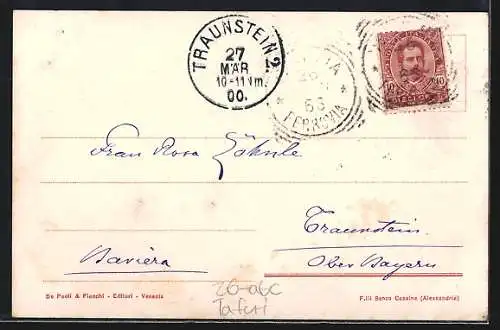 Lithographie San Felice del Benaco, Gondelfahrt