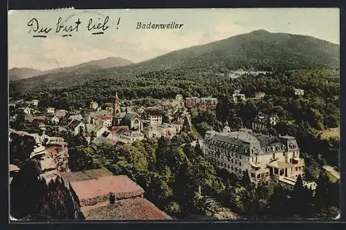 AK Badenweiler, Ortsansicht aus der Vogelschau