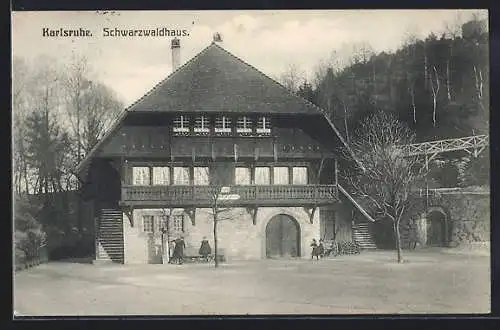 AK Karlsruhe, Blick auf das Schwarzwaldhaus
