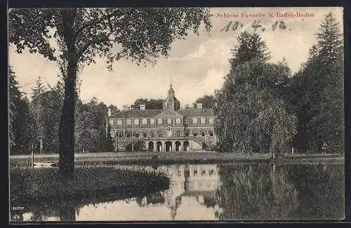 AK Baden-Baden, das Schloss Favorite