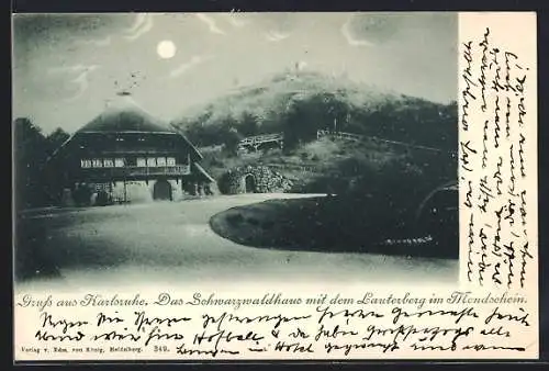 AK Karlsruhe, Das Schwarzwaldhaus mit dem Lauterberg