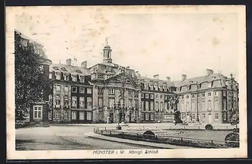 AK Münster i. W., Königl. Schloss mit Hof