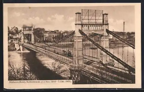 AK Mülheim /Ruhr, Blick auf die Kettenbrücke