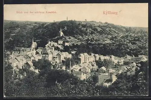 AK Kyllburg, Blick von der schönen Aussicht