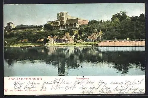 AK Aschaffenburg, Wasserpartie am Pompejanum
