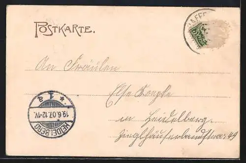 AK Aschaffenburg, Wasserpartie am Pompejanum