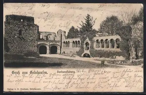 AK Gelnhausen, Ruine der Barbarossaburg