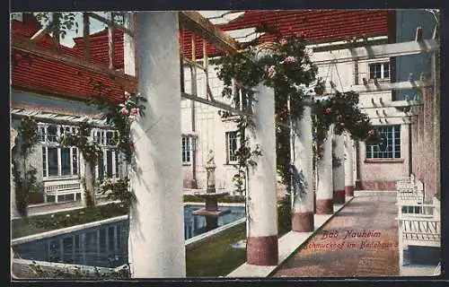 AK Bad Nauheim, Schmuckhof im Badehaus 3, Innenansicht