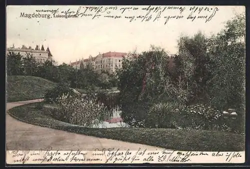 AK Magdeburg, Partie im Luisengarten