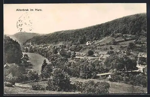 AK Altenbrak im Harz, Ortsansicht mit Talpanorama