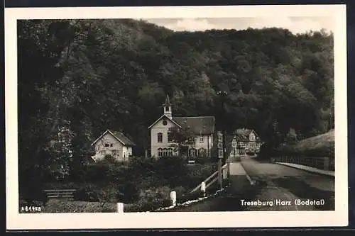 AK Treseburg /Harz, Ortsansicht vom Ortseingang