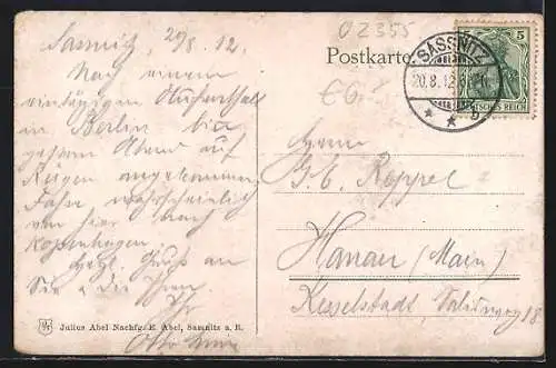 AK Sassnitz a. R., Hafen, Doppelschrauben-Eisenbahn-Dampffähre Deutschland