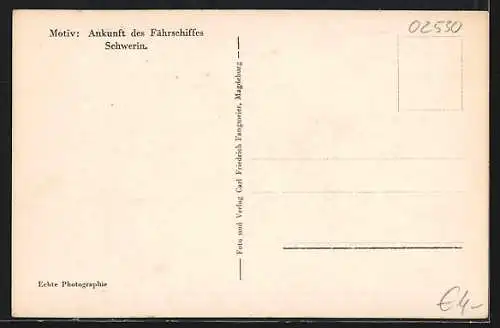 AK Warnemünde, Hafenpartie, Ankunft des Fährschiffes Schwerin