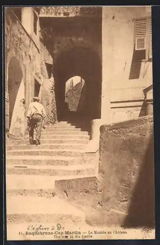 AK Roquebrune-Cap-Martin, La Montée au Château