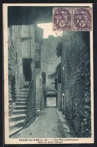 AK Touet-du-Var, Une Rue pittoresque dans le haut Village