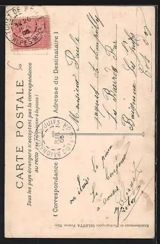 AK Touet de Beuil, Vue du village perché à 411 mètres d`altitude, ligne du Sud de la France