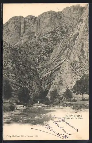 AK Saint Auban, Porte de la Clue et paysage montagneux