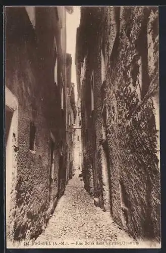 AK Sospel, Rue Doira dans les vieux quartiers