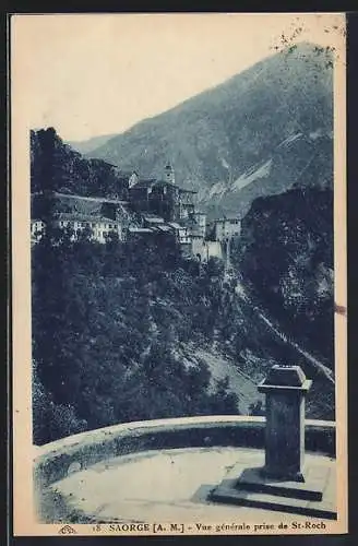 AK Saorge, Vue générale prise de St-Roch