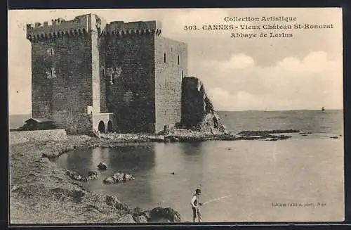 AK Cannes, Vieux Château St-Honorat Abbaye de Lérins