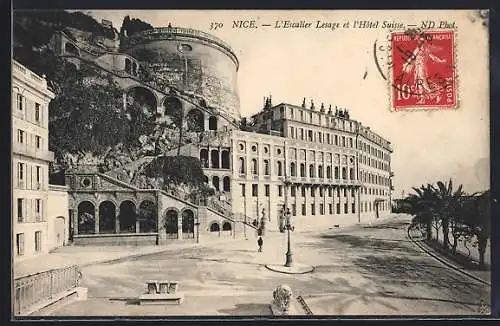 AK Nice, L`Escalier Lesage et l`Hôtel Suisse