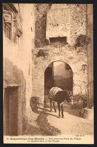 AK Roquebrune-Cap-Martin, Une ancienne Porte du Village