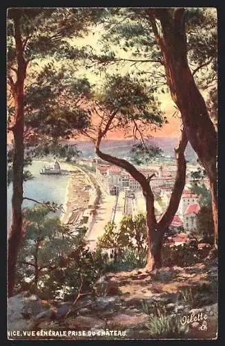 AK Nice, Vue générale prise du Château
