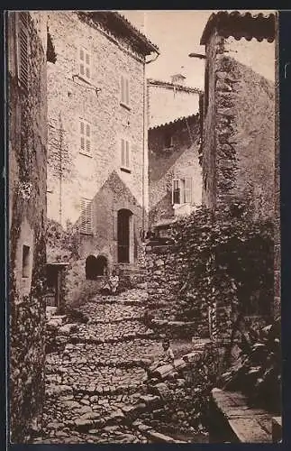 AK Tourrettes-sur-Loup, Une rue pittoresque