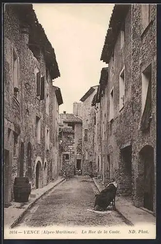 AK Vence, La Rue de la Coste
