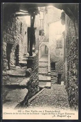 AK Touet-de-Beuil, Une vieille rue pittoresque du village