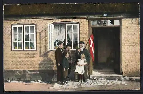 AK Dänen mit Fahne