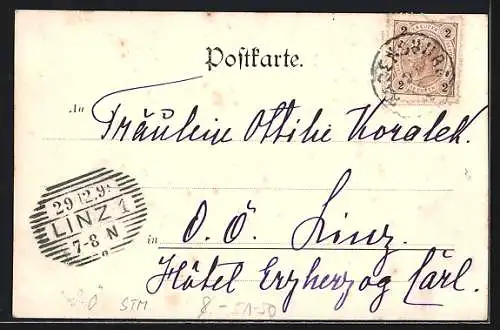AK Lustiger Steirerbua am Flurkreuz