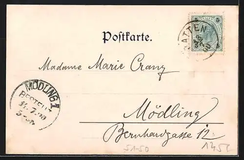 AK Kinder in steirischen Trachten mit Liedtexten in den Händen