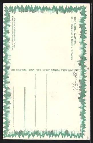 Künstler-AK Ulf Seidl: Krems an der Donau, Reinertor, Strassenpartie