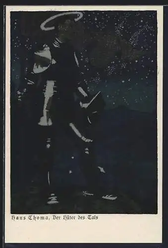 Künstler-AK Hans Thoma: Der Hüter des Tals