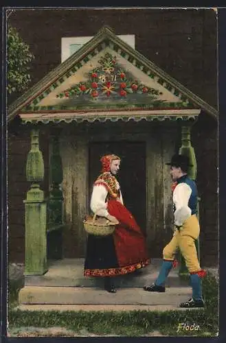 AK Floda, schwedische Trachten