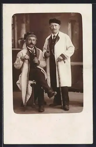 Foto-AK Männer in Tracht Schaumburg-Lippe
