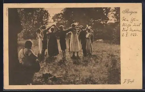 AK Kinder tanzen Reigen