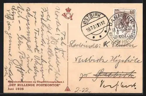 Künstler-AK Det rullende Postkontor