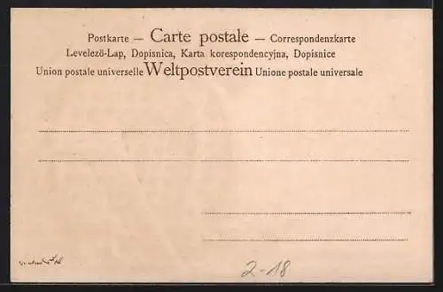 AK Karte für Schreibfaule, Spitzhacke