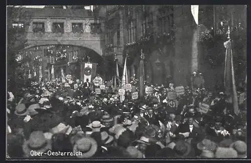 AK Nürnberg, 8. Deutsches Sängerbundesfest 1912, Gruppe aus Ober-Oesterreich