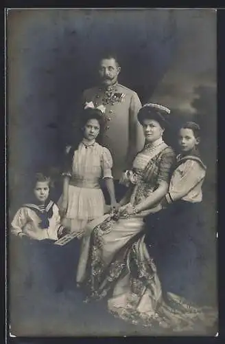 AK Erzherzog Franz Ferdinand mit Familie
