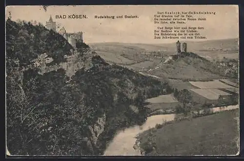 AK Bad Kösen, Rudelsburg und Saaleck mit Versen