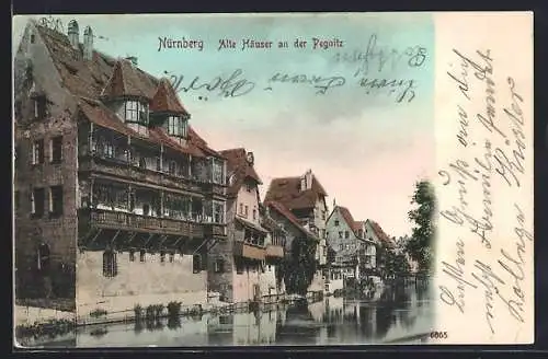 AK Nürnberg, Alte Häuser an der Pegnitz