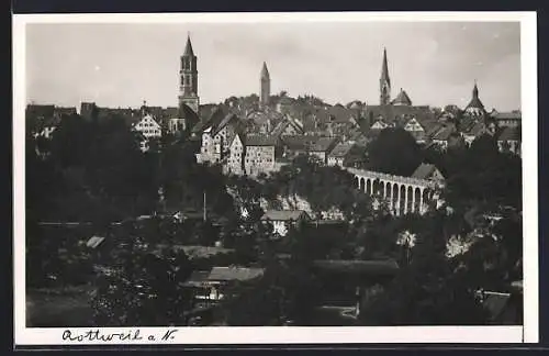 AK Rottweil a. N., Ortsansicht aus der Vogelschau