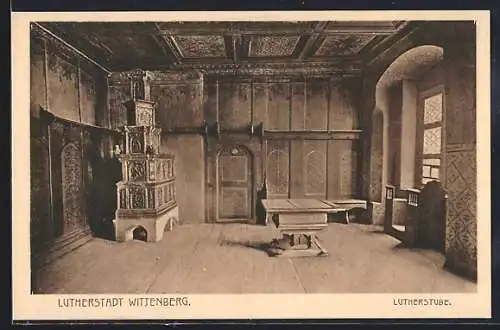 AK Wittenberg / Lutherstadt, Innenansicht der Lutherstube