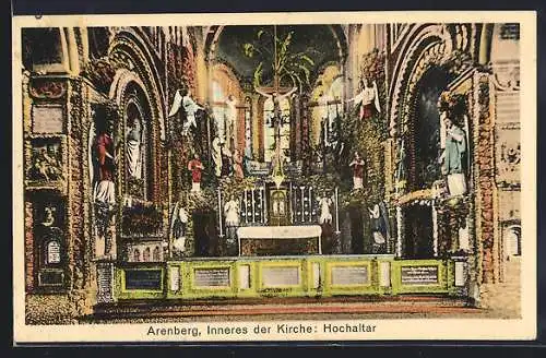 AK Arenberg, Inneres der Kirche mit Hochaltar