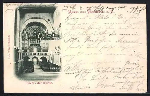 AK Gernrode a. H., Inneres der Kirche