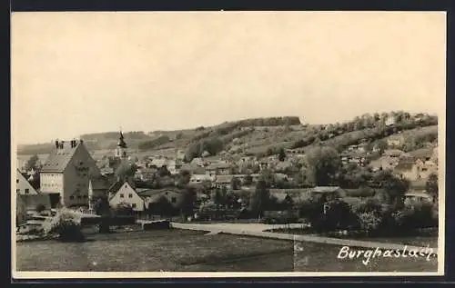 AK Burghaslach, Ortsansicht mit Kirche