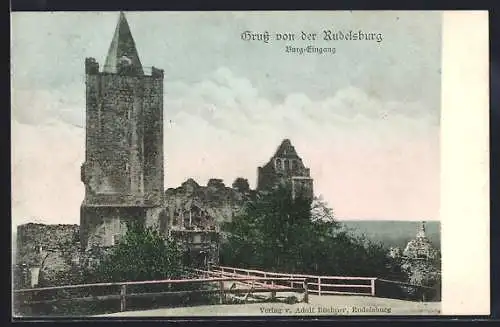 AK Naumburg (Saale), Burg-Eingang zur Rudelsburg